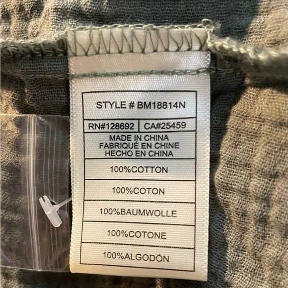 #0144 NWT Steve Madden 100% Cotton Muslin Maxi Dress w/ Ruffle Straps-M - Picture 7 of 10